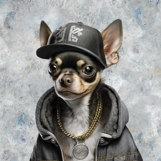 Teplákovina Čivava hip hop, panel (E)