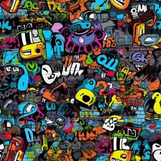 Zimní softshell Bláznivé graffiti na zdi PŘEDOBJEDNÁVKA (P)