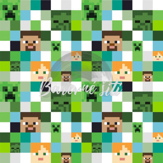 Zimní softshell Minecraft kostičky (E)