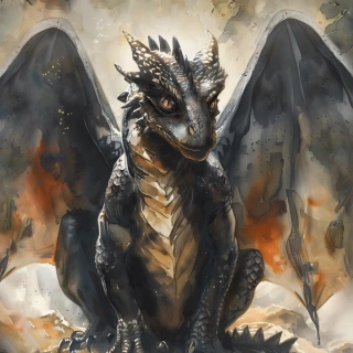 Teplákovina Černý drakoještěr, panel (E)