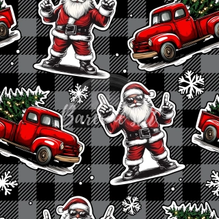Úplet, Santa na šedočerném káru (E)