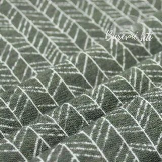 Merino Šipky Khaki a krém (E) 0,90m/ks