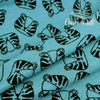 Merino Tygr Aqua a černá (E)