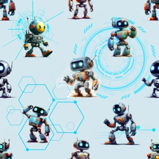 Úplet, Roboti na světle modré (E) 1,1m/ks