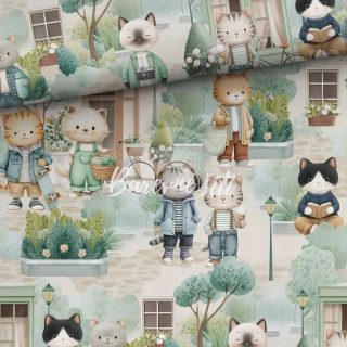 Teplákovina Různé kočky ve městě, doplňková (E)