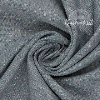 Len s bavlnou Jeans efekt Eukalyptus (E)