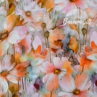 Viskóza, Růžové vystínované květy (E)