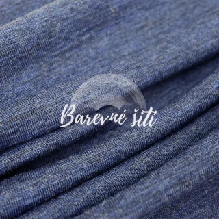 Letní merino rib Jeans modrá (E)