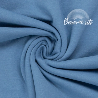Teplákovina broušená Ledový denim 258 *LIMITKA* (E)